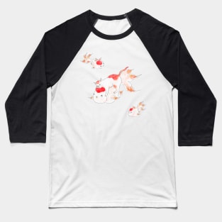 Goldfish with Cat Baseball T-Shirt